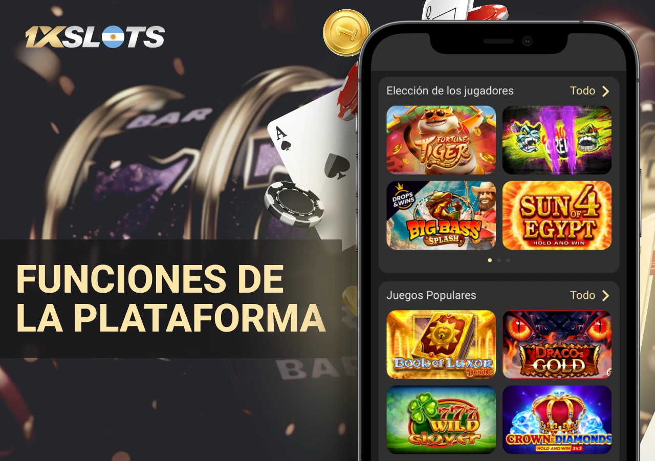 Características de la plataforma de casino 1xSlots